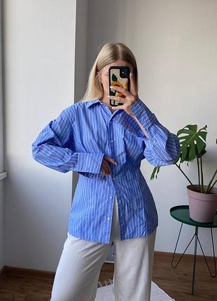 Вталена бавовняна сорочка вталена h&m