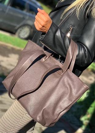 Шопер сумка жіноча шоколад