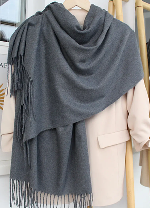 Кашеміровий 104014 шарф "жасмін" графіт