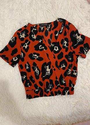 Блузка блуза шифоновая принт xs / s zara