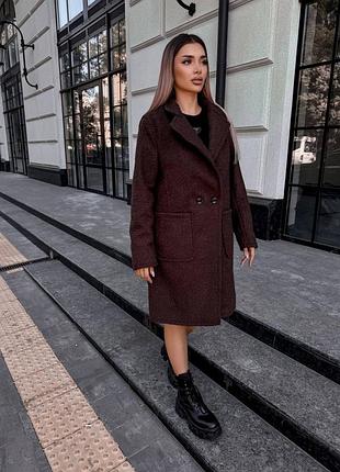 Пальто кардиган женский букле