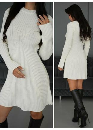 Теплое короткое платье (7-мицвет) прителенное платье шерсть акрил