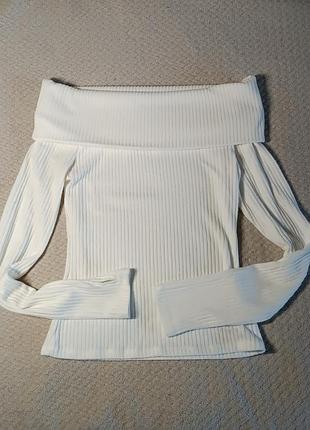 Кофта с открытыми плечами house,белый размер s-m