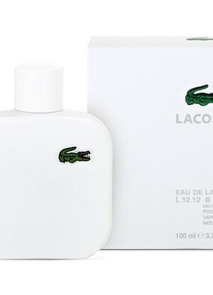 Мужская туалетная вода lacoste eau de lacoste l.12.12 blanc (динамичный древесно-фужерный аромат)