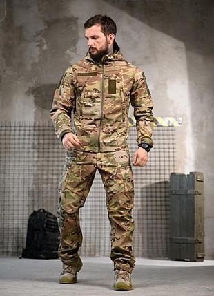 Костюм softshell мультикам на флисе! костюм тактический софтшелл на флисе!
