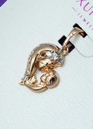 Кулон xuping №435 девушка с малышом в белых цирконах ювелирную бижутерию недорого
