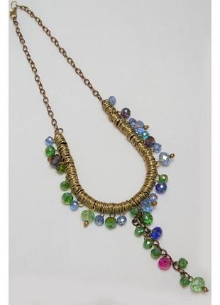 Подвеска №434 зеленый хамелеон но металле под старое золото