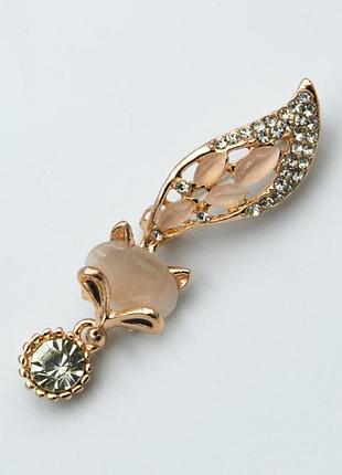 Брошь №253 лисица с лунными вставками броши в интернет магазине