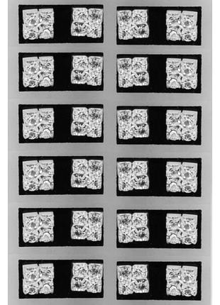 Сережки no330 квадратик із білими стразами