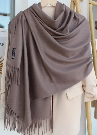 Кашеміровий 104021 шарф "жасмін" кавово-бузковий