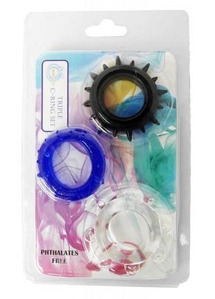 Набір рекційних кілець triple c-ring set color