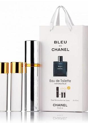 Парфуми чоловічі chanel bleu de chanel з феромонами 3х15 мл