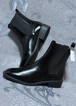 Сапоги челси женские 40 размера (26.5 см стелька) черные демисезонные