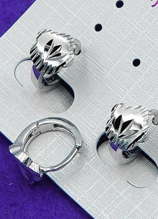 Серьги xuping №511 белый цветок бижутерия харьков .