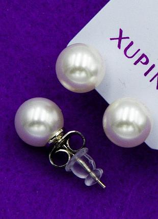 Гвоздики xuping №18 жемчужинки виробы з медичного золото вид виробника