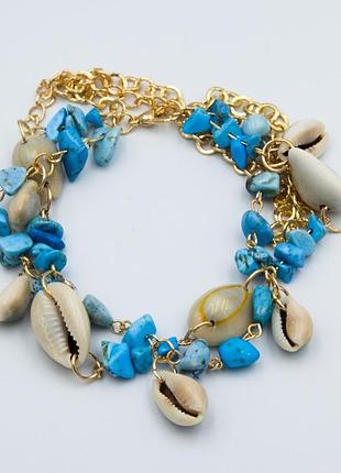 Браслет №535 с ракушками .