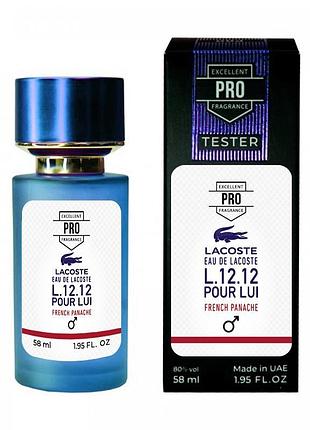 Lacoste eau de lacoste l.12.12 pour lui french panache тестер pro чоловічий 58 мл