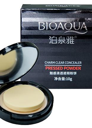 Пудра для зайвої якості bioaqua charm clear concealer pressed powder no02