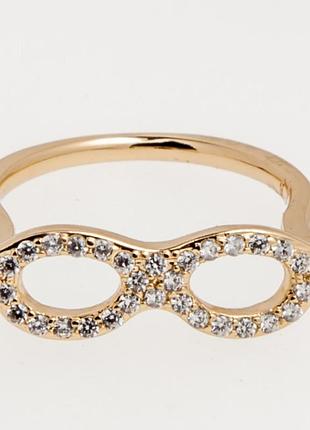 Кольцо xuping №432 размеры 16.17.18.19 очки с цирконами .