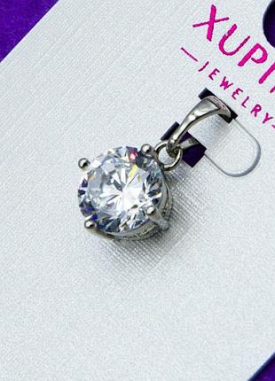 Кулон xuping №396 белый циркон в обрамлении ювелирную бижутерию медичне золото