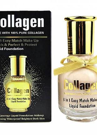 Рідка основа під макіяж wokali collagen easy match makeup liquid foundation 3 в 1 hf2006 65 мл