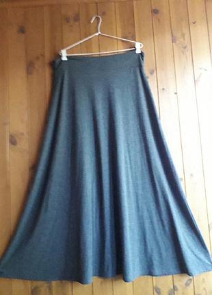 Серая трикотажная длинная юбка capsule размер 18