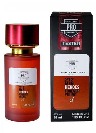 Carolina herrera 212 men heroes forever young 58 мл, мужской