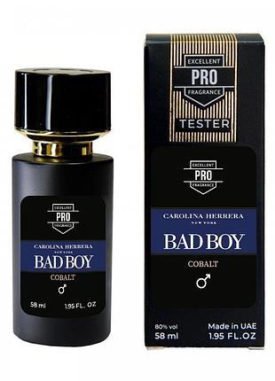 Carolina herrera bad boy cobalt parfum electrique тестер pro чоловічий 58 мл