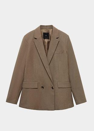 Двубортный укороченный пиджак
