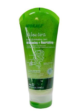 Скраб для тіла wokali aloe vera body scrub jam c екстрактом алое вера wkl387 200 мл