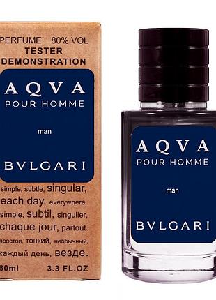 Bvlgari aqva pour homme тестер lux чоловічий 60 мл