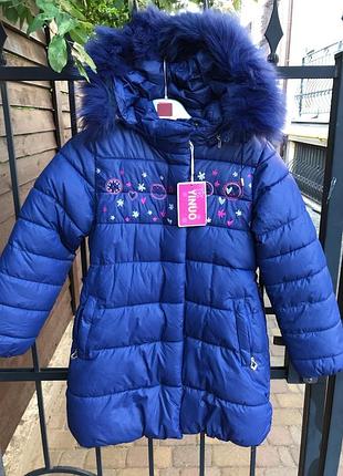 Фото 530к нова зимова курточка пояс у комплекті на зріст 140 см