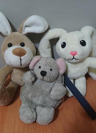 Игрушки для детей, заяц с тянущимися и лапами, игрушка в выдвижными лапами и ушками, медведик из кармашек, зайчик, малышки игрушки утянутка