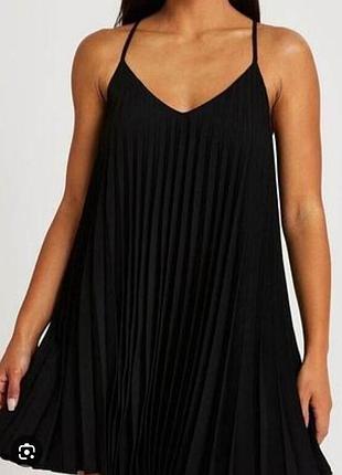 Женское мини платье плиссе