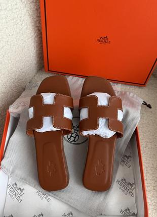 Розкішні hermès тапочки шкіра 37р.