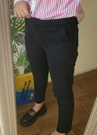 Брюки жіночі кежуал повсякденні сині з карманами