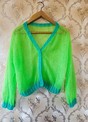 Кардиган-паутинка из кидмохера