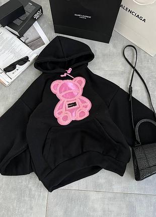 Жіноче худі з принтом ведмедика