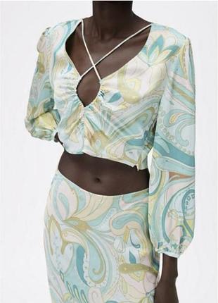 Топ блузка сатинова zara