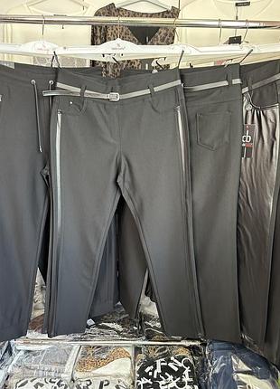 Жіночі чорні брюки турція з лампасом