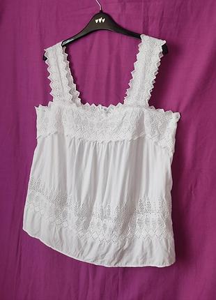 Топ летний с кружевом old navy роз. 48