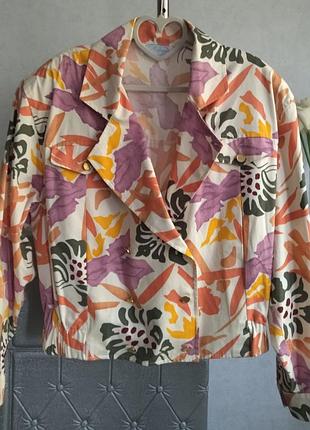L'anglaise ефектний жакет бавовняний принт на гудзиках