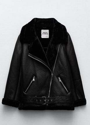 Дублянка жіноча zara, aviator чорна s-m