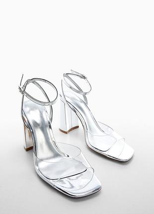 Босоніжки силікон срібні на каблуках босоножки силикон серебро