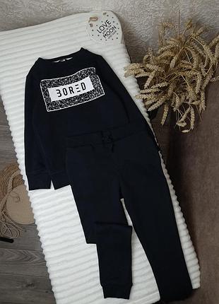 Теплый костюм с начесом свитшот и спортивные штаны от george 5-6 лет (104-110)