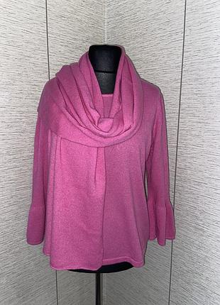 Кашеміровий комплект - светр і шарф clarina