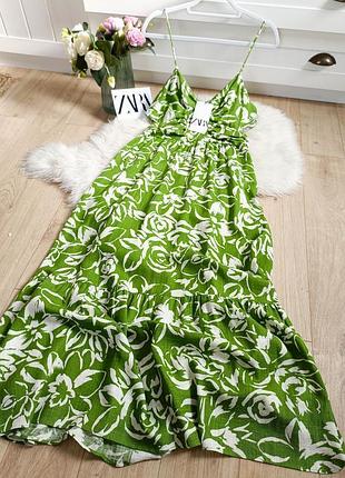 Сукня міді з вирізами на талії від zara, розмір s, l