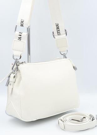 Сумка женская кожаная polina & eiterou y9743p white