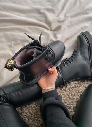 Ботинки женские с мехом мартенс dr martens6 фото