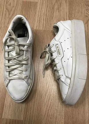 Кросівки крипери adidas шкіра р.37,5/37 ст.24/24,5см на платформі